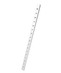 Sturdy Aluminum Alloy T-Slot Miter Track Jig For Woodworking Pros Perfect 450MM Slider Setup viewed vertically showcasing holes.
