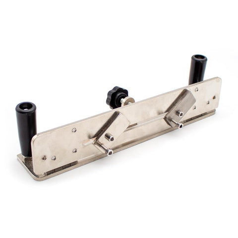 No Sweat Blade Sharpening With This Slick Stainless Steel Adjustable Knife Sharpener Jig Handheld Grinding Tool, stainless frame.