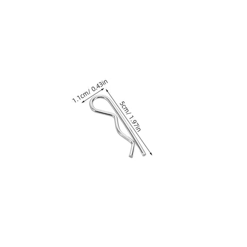 100 Piece High Strength Cotter Pins And Safety Pins Set For Mechanical And Automotive Use Wear Resistant Locking Kit With Diverse Pin Types For Heavy Duty Projects Easy Install And Quick Removal For DIY Repairs. 5cm metal cotter pin