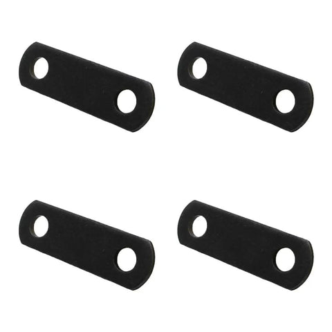Four Pack Of Leaf Spring Trailer Shackle Straps With Nine Sixteenths Inch Hole Diameter And Two And Five Eighths Inch Center To Center Spacing For Heavy Duty Trailer Suspension Replacement Durable Steel