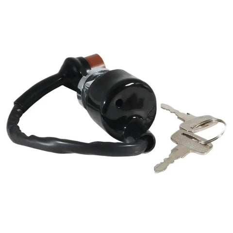 Upgrade Your Ride With Replacement Ignition Switch Key Locks Kit Perfect Fitment For CL175 K3-K6 CB350 K0-K3 And CL350 Models Using Part Number 35010-300-003 Crank Vette Fast Just Plug In To Ride And Rock Out On Your Ride For A Sweet Commute. black ignition switch key lock kit with two keys and wiring connector