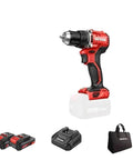 Built Like A Tank 20V Brushless Cordless Drill Driver Pumps Out 90Nm Of Badass Torque with dual 5Ah batteries and charger.