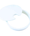 Round Wire Management Grommet With Removable Lid, 4 Inch Cut Hole, White PVC Cable Grommet For Desk Or Wall Installations