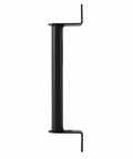 Side view of Black Heavy Duty Carbon Steel Pull Handle For Sliding Barn Doors And Cabinet Doors With Vintage Style Hardware That Is Tough As Nails