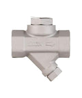 Three Quarters Inch Thermodynamic Steam Trap For High Pressure Steam Systems, Boilers, Refineries, Power Plants, And HVAC, Built Tough Forged Steel Body With Stainless Cover, 600 PSI Max Working, 752 Fahrenheit Max Temp, Durable.