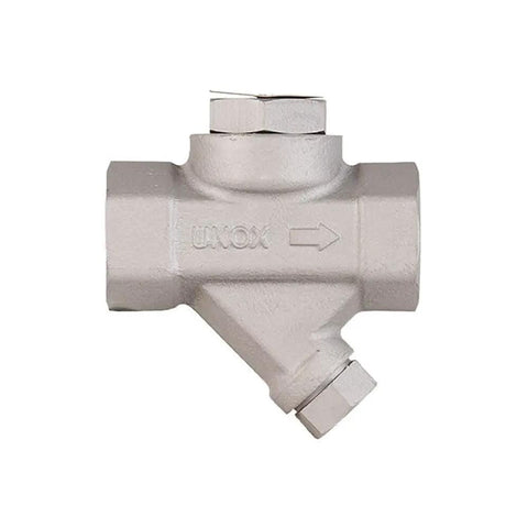 Three Quarters Inch Thermodynamic Steam Trap For High Pressure Steam Systems, Boilers, Refineries, Power Plants, And HVAC, Built Tough Forged Steel Body With Stainless Cover, 600 PSI Max Working, 752 Fahrenheit Max Temp, Durable.