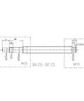 Heavy Duty 20mm C7 Ballscrew Kit For CNC With Single Nut SFU2005 10 Length Choice technical drawing dimensions of BK15-BF15.