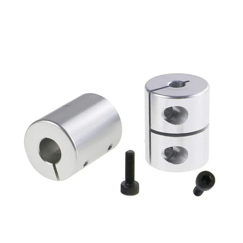 4 Pack Flexible Couplings 5mm to 8mm for NEMA 17 Shafts, aluminum housing shown with screws, compatible with Ender 3 series