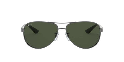 Carbon Fiber Frame Polarized Aviator Sunglasses For Men Dope Lightweight Durability With Gunmetal Finish And Dark Green Lenses Classic Style 61mm Temple Width For Everyday Wear