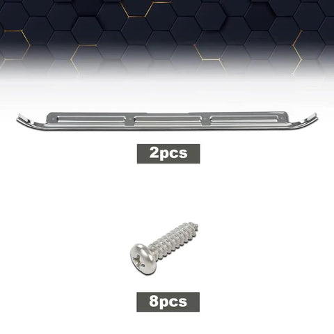 Top Shelf Chrome Door Sill Plates Pair With Plug And Play Hardware For Chevy And GMC Full Size CK Pickup Trucks 1967 Through 1972, 2 chrome sill plates and 8 screws included.