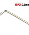 Super Cool 10 Pack L Shape Hex Wrench Set With Steel Hexagon Keys In Sizes Ranging From 1.5mm Up To 6mm For Quick Home Repair And Furniture Assembly Jobs Where Portability Is King 2.5mm steel L-shape hex key