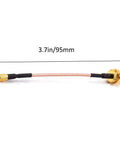MMCX To SMA Female FPV Antenna Extension Cable Low Loss 50 Ohm 95mm 3.7 Inch Length Durable High Temp Corrosion Resistant