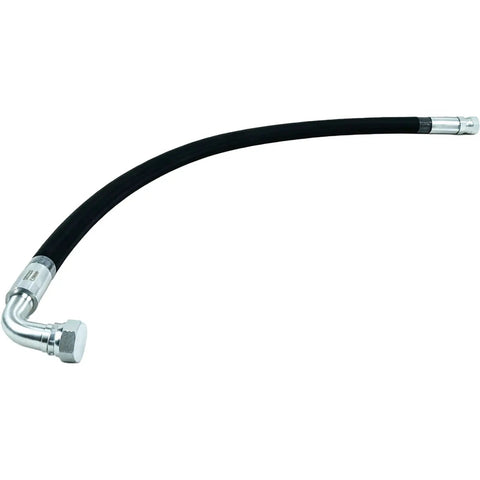 Heavy Duty Replacement Hose For Screw Air Compressor 22245849 with reinforced rubber, curved design for steady airflow.