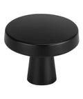 30 Pack Go To Matte Black Cabinet Knobs For Cabinets And Dresser Drawers, Round One And One Quarter Inch Zinc Alloy Hardware For Kitchen Cupboards