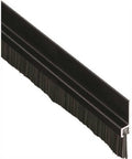 Pemko brush seal for meeting stile, dark bronze with black brush insert, 1 inch width, 84 inch length, side view