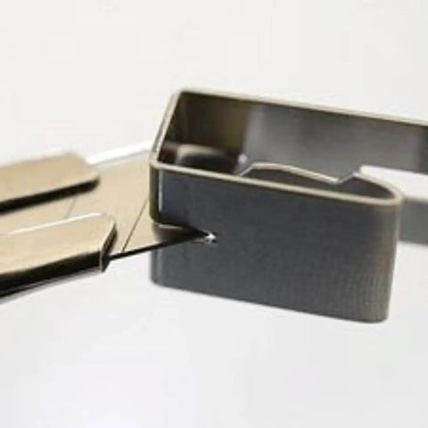 Close-up of 9mm Stainless Steel Utility Knife With Retractable Precision Blade, Snap-Off 13-Segment System blade detail