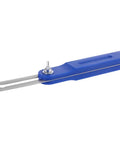 Adjustable Sliding T Bevel Gauge For Dead On Accurate Layouts And Easy Peasy Woodworking Angles Built Rock Solid, blue plastic and steel tool.