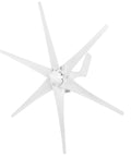 800W 48V Wind Generator Kit For Off Grid Power On Boats And Cabins With 6 Nylon Fiber Blades And Controller 3 Phase AC Motor White