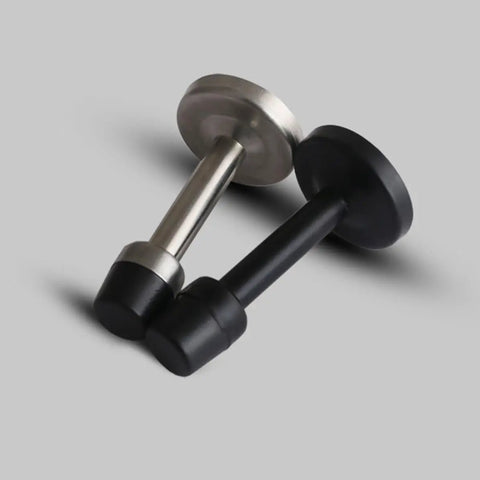 Stainless Steel Door Stopper Set With Anti Bump Tech For Home And Office No Slam Wall Saver Heavy Duty Door Buffer Protects Walls
