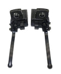 Left And Right 1 Inch 25mm Hydraulic Brake And Clutch Master Cylinder Handlebar Set For Motorcycles, front view.
