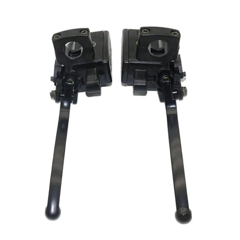 Left And Right 1 Inch 25mm Hydraulic Brake And Clutch Master Cylinder Handlebar Set For Motorcycles, front view.