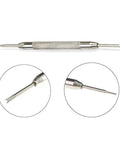 Spring Bar Tool Kit For Watch Bands No Fuss Link Remover And Pin Removal Set, stainless steel, double-ended tool, close-up view
