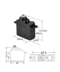 Hella Smooth Digital RC Servo Locked In Tight With Beefy Metal Gears and Fast Response Coreless Motor, 31.7x30x20mm dimensions.
