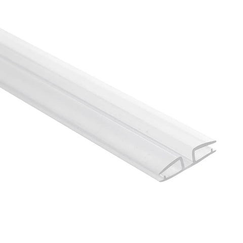 Two Pair Clear Pvc Piano Style Living Hinges Forty Eight Inch Flexible Tape For Acrylic Plexiglass And Glass Panels close-up view.