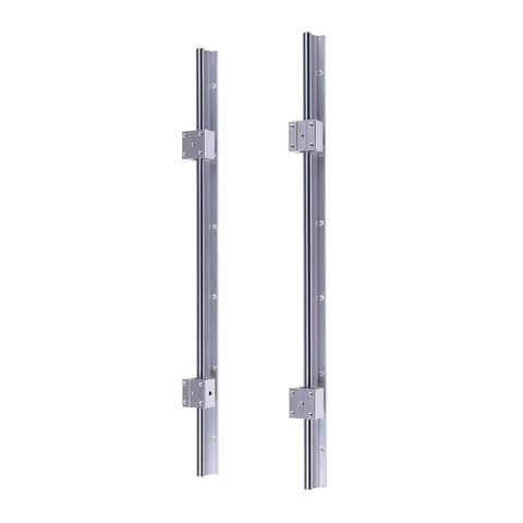 Built Tough Linear Bearing Rail Slide Shaft Kit With SBR12UU Bushings For Cnc And Diy Builds Offers Bulletproof Stability And Zero Wobble Rust Resistant Steel Guides For Quick Setup - Side view of linear rails.