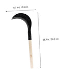 Durable Manganese Steel Scythe Long Hand Hoe For Garden Weeding Heavy Duty Yard Work Hand Weeder Tool dimensions shown