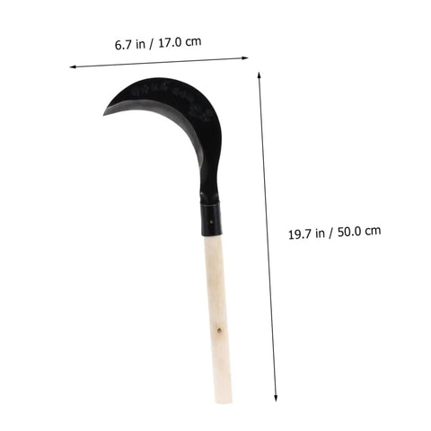 Durable Manganese Steel Scythe Long Hand Hoe For Garden Weeding Heavy Duty Yard Work Hand Weeder Tool dimensions shown