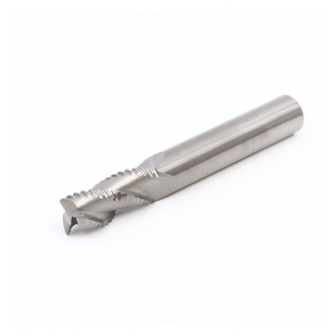 Surface milling cutter, carbide end mill 14 mm diameter x 100 mm length, 3-flute for aluminum and copper roughing