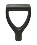 D Shaped Plastic Grip Spade Handle Replacement For Garden Shovels And Forks, black handle visible close-up