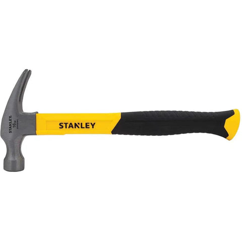 16 Oz Rip Claw Fiberglass Hammer With Vibration Reducing Handle Forged High Carbon Steel Head Rim Tempered Durable Carpenter Tool