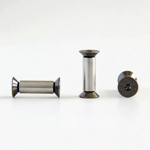 10 Piece Knife Handle Bolt Rivet Screw Fastener Nut Kit For DIY Projects, M4 Screws, 416 Steel Hardened To HRC 39 To 44, rods displayed