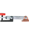 Side view of Magnetic Plug Weld Tool MPWT for quick hole welds on steel body panels with heavy-duty magnetic guide in black finish.