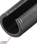 Close-up of a slotted spring pin showing axial slot and chamfered tips, part of Slotted Spring Pin 6Mm X 12Mm Plain Finish 65Mn Roll Assortment Kit.