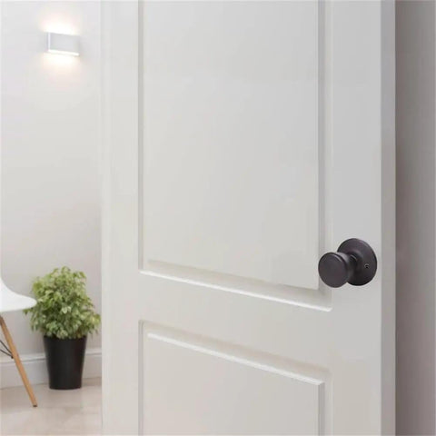Tulip Brass Dummy Door Knob In Matte Black Finish For Linen Closet And French Doors Classic Decorative Inactive Knob With Mounting Hardware
