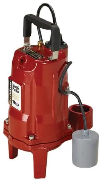 Heavy Duty 1HP Automatic Sump Pump Built Like A Tank With A Beefy 115 Volt Single Phase Motor, 2 Inch Discharge Port, No Hassle Plug And Run 25 Foot Cord for basement drainage.