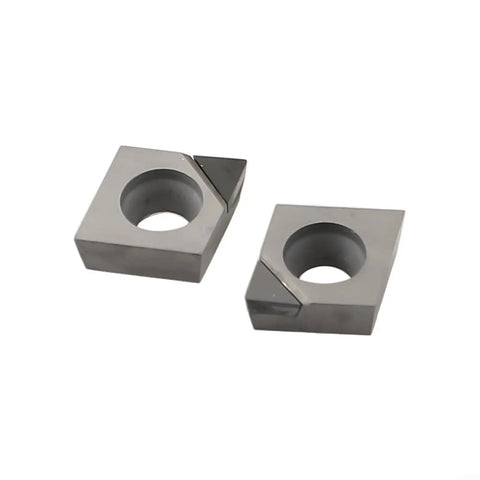 PCD Lathe Turning Inserts CCGT09T302 For Aluminum And Copper CNC Indexable Cutting Tools 2 Pieces Silver Pro Grade