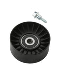 Premium Drive Belt Idler Pulley for 125 200 300cc Sport City Street SR Scooters with a solid black design and attached bolt.