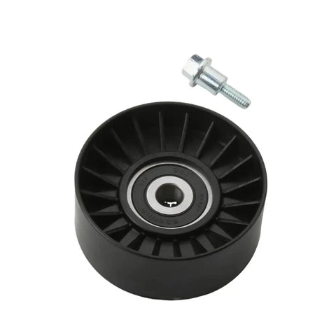 Premium Drive Belt Idler Pulley for 125 200 300cc Sport City Street SR Scooters with a solid black design and attached bolt.