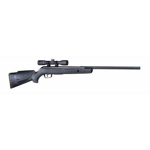 Side view of Varmint Breakbarrel.177 Cal Pellet Air Rifle With Scope And Mount 1250 FPS Steel Fluted Barrel Polymer Jacket Synthetic Stock