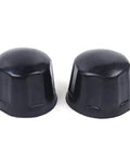 Two black plastic end caps for 29 Inch Drift Trike Rear Axle Complete Kit With Disc Brake Assembly T8F 58T Chain.