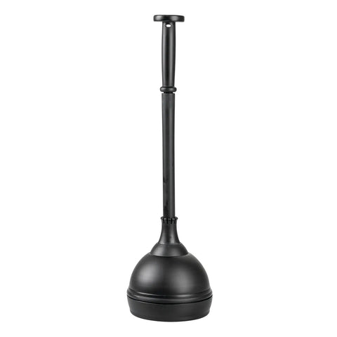 Plastic Toilet Plunger With Lift And Lock Cover Set Compact Freestanding Low Key Discreet Storage Caddy For Bathroom And Powder Room Modern Bronze Hyde Collection Heavy Duty Space Saving Design