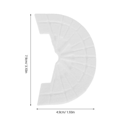 Premium 4mm Rubber Sole Protector Pads Stick On Shoe Heel Repair Patches showing white rubber patch with grip texture.