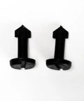 Slick Two Pack Quarter Turn Fasteners For RV Air Conditioner Grill Mount Replacement Hardware featuring black plastic quick-release fasteners.