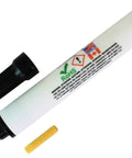 Liquid Flux No Clean Soldering Pen 10 mL No Clean Flux For Leaded And Lead Free Electronics VOC Free Multicolor Easy Flow For Quick Application And Strong Reliable Joints with black cap detached and yellow tip visible.