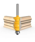 6mm Router Bits Set With Carbide Molding Trimming Cutter Wood Milling Tool Featuring 1/4 Inch Shank Round Over design on wood.