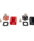 Straight Up Beast Grade 2Pack 200A Copper Battery Terminal Connectors, red black lugs with hardware for EV and solar inverter use.